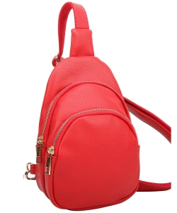 Fashion Multi Pocket Sling Bag ND124 RED
